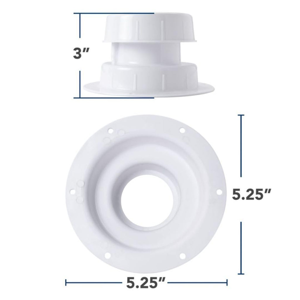 RV Plumbing Vent Caps 2 Pcs White Plastic D670