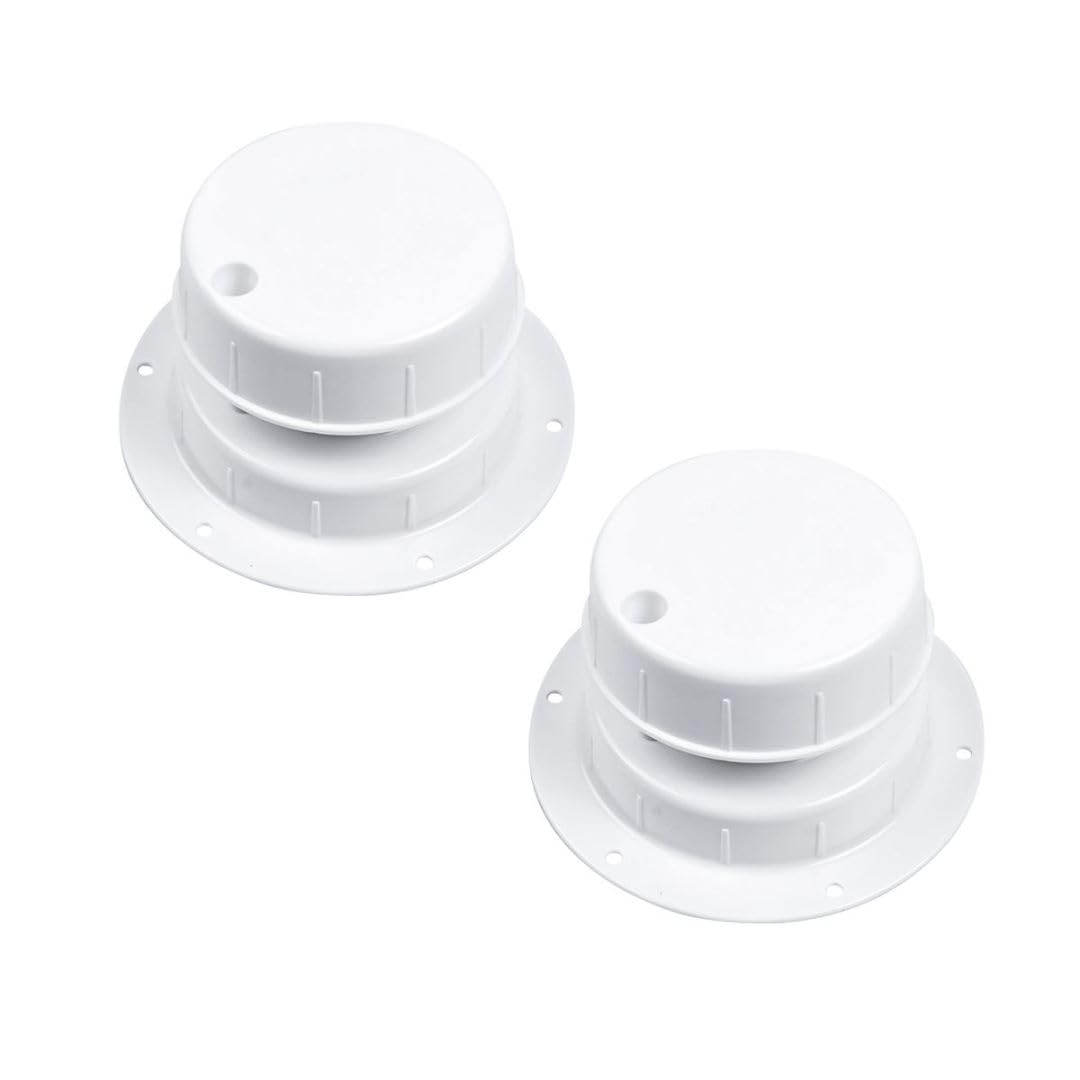 RV Plumbing Vent Caps 2 Pcs White Plastic D670