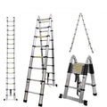 Aluminum Telescopic Extension Ladder 8.5ft-20.3ft Non-Slip W80860