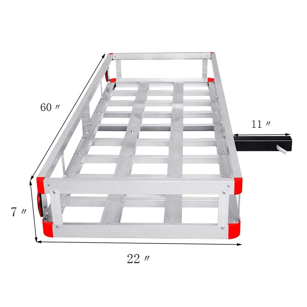 500lb Capacity Aluminum Hitch Cargo Carrier with Ramp H177874