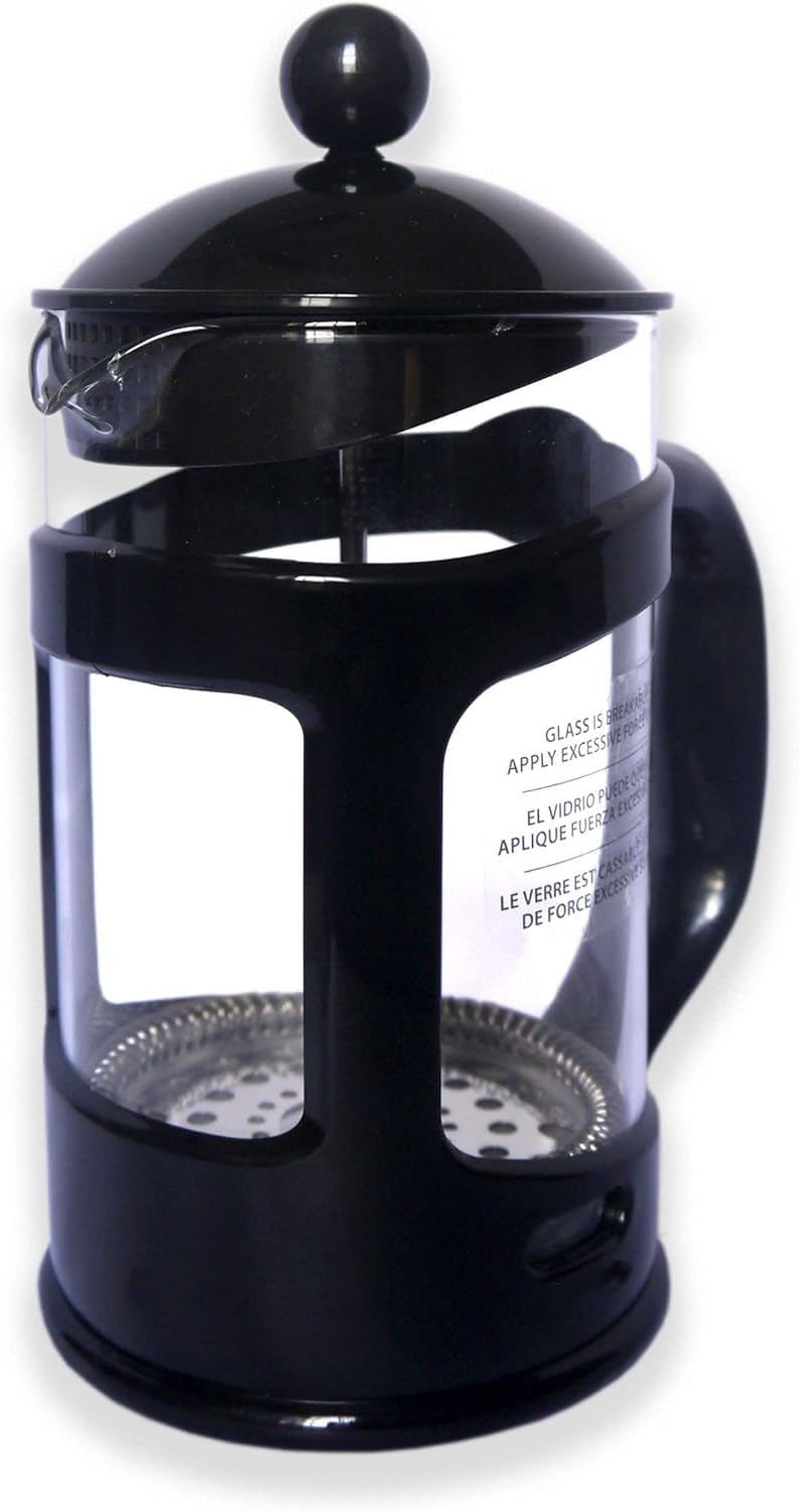 28 Ounce Glass French Press Coffee Maker with Stainless Steel Mesh Filter Q49482