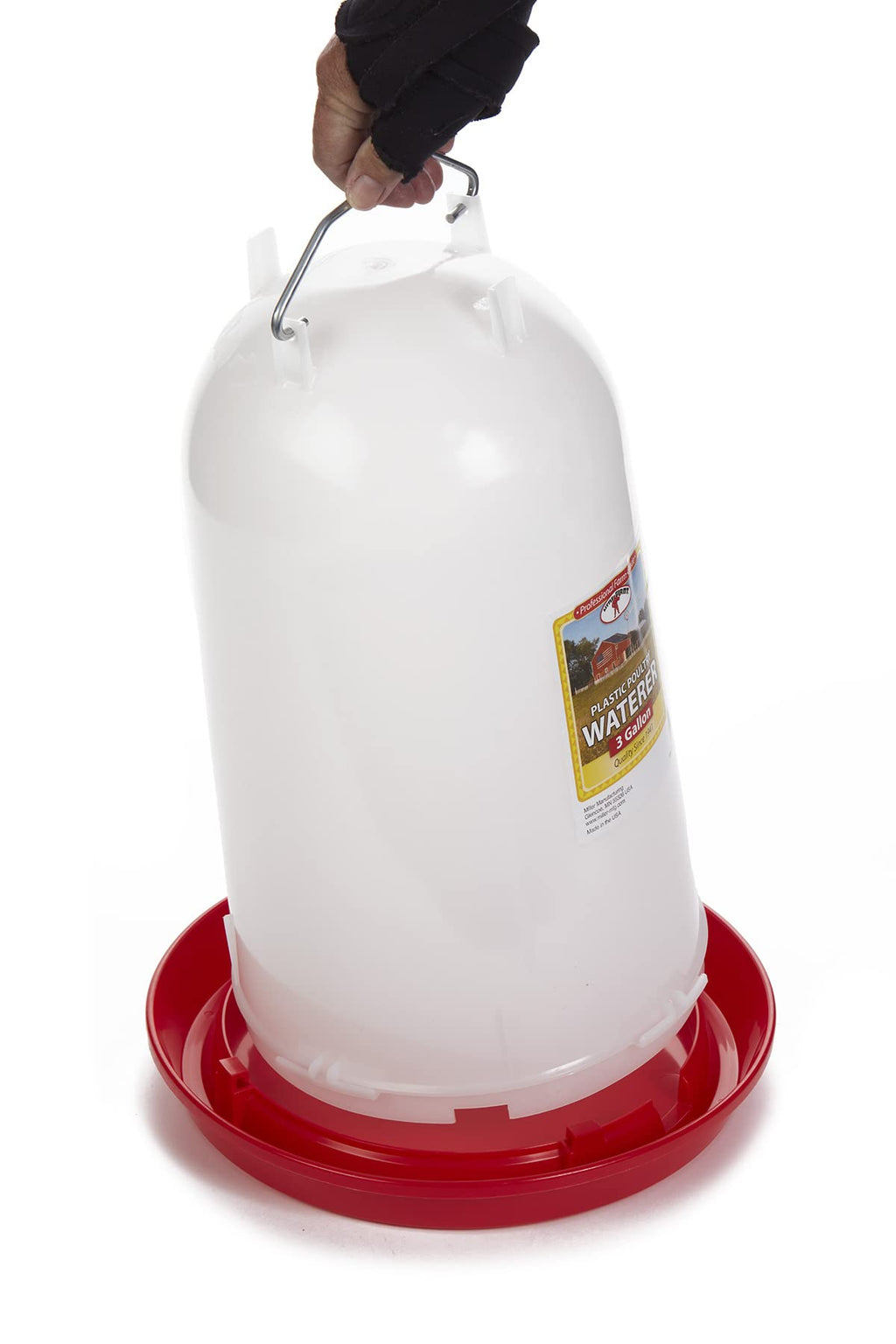 3 Gallon Plastic Poultry Waterer with Handle V6010