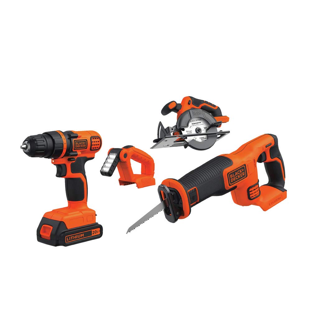 20V MAX 4-Tool Cordless Power Tool Combo Kit with 2 Batteries and Charger V42063