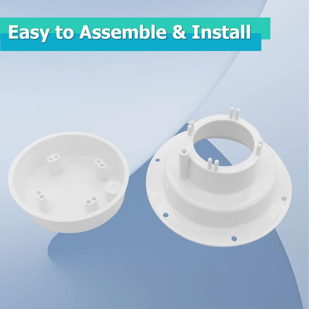 RV Plumbing Vent Caps 2 Pcs White Plastic D670