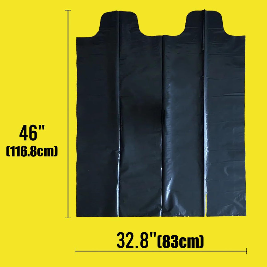 Heavy Duty 42 Gallon 10 Count 3 MIL Black Flap Tie Trash Bags E248410