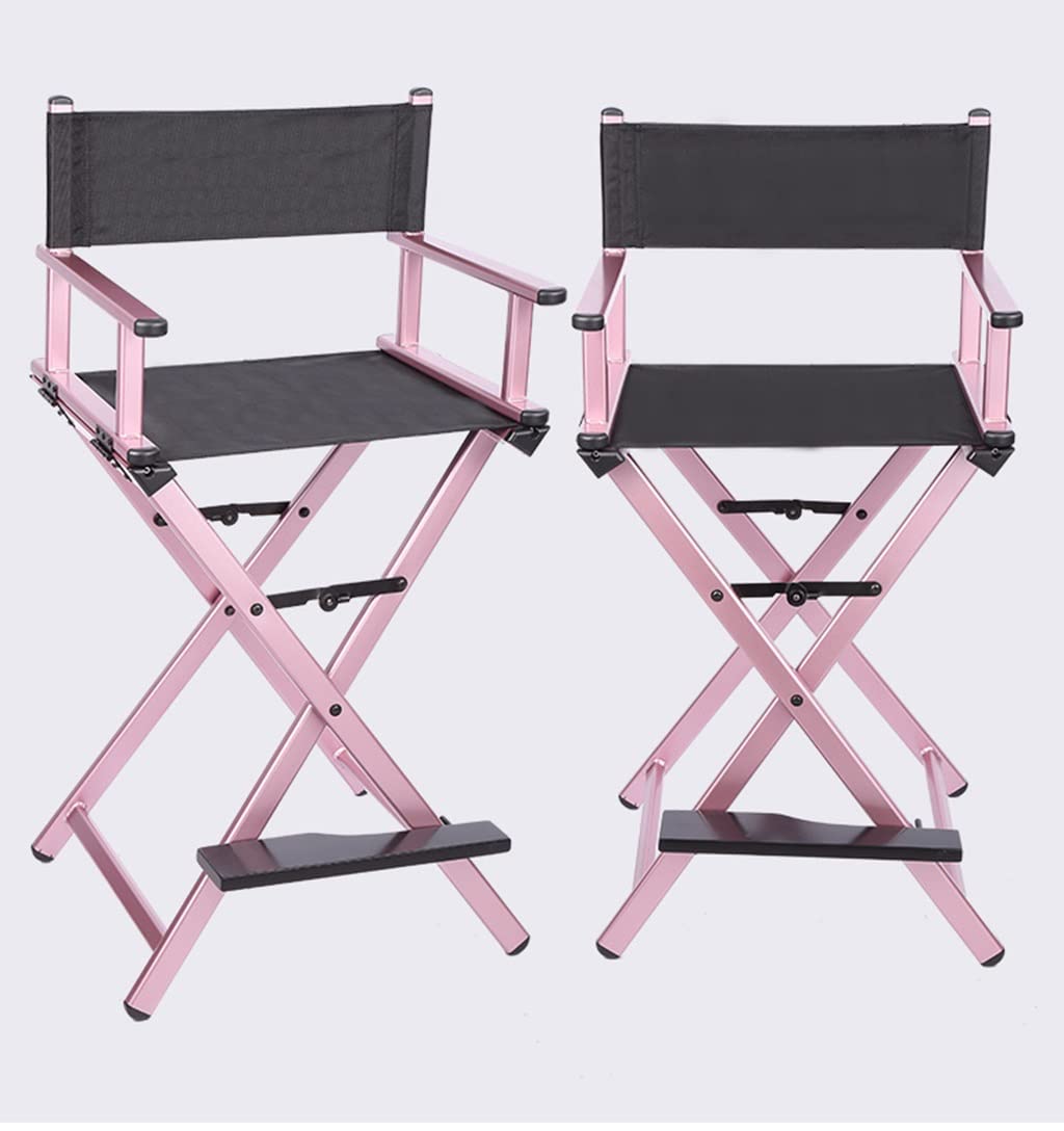 Portable Aluminum Director Chair Pink 300lb Capacity D773596