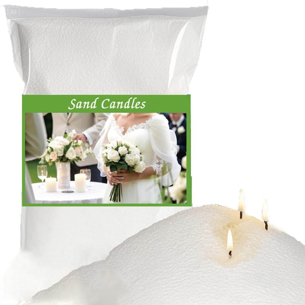 14oz White Pearled Candles with Wicks J144