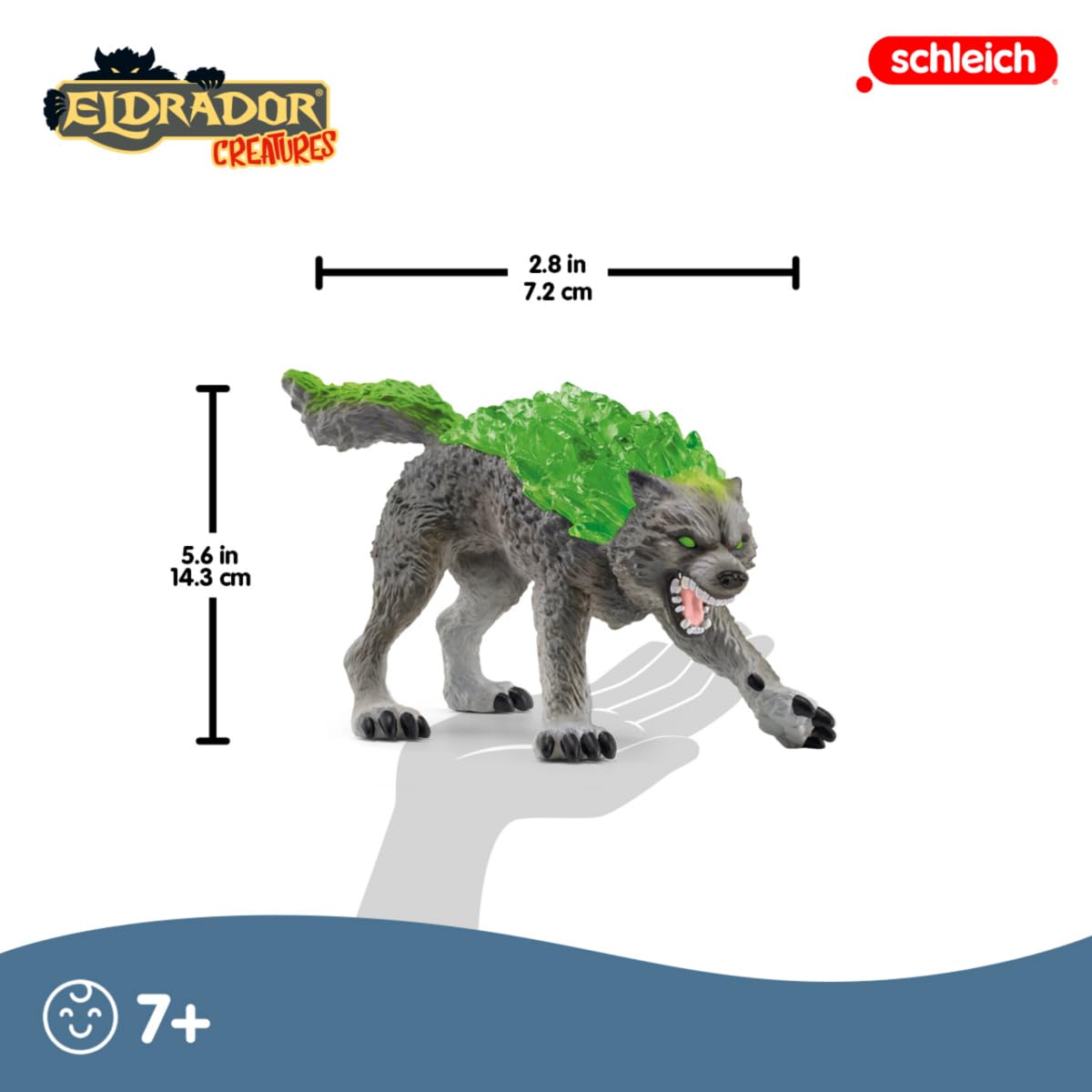 6" Stone Wolf Figurine Fantasy Animal Figure S615391
