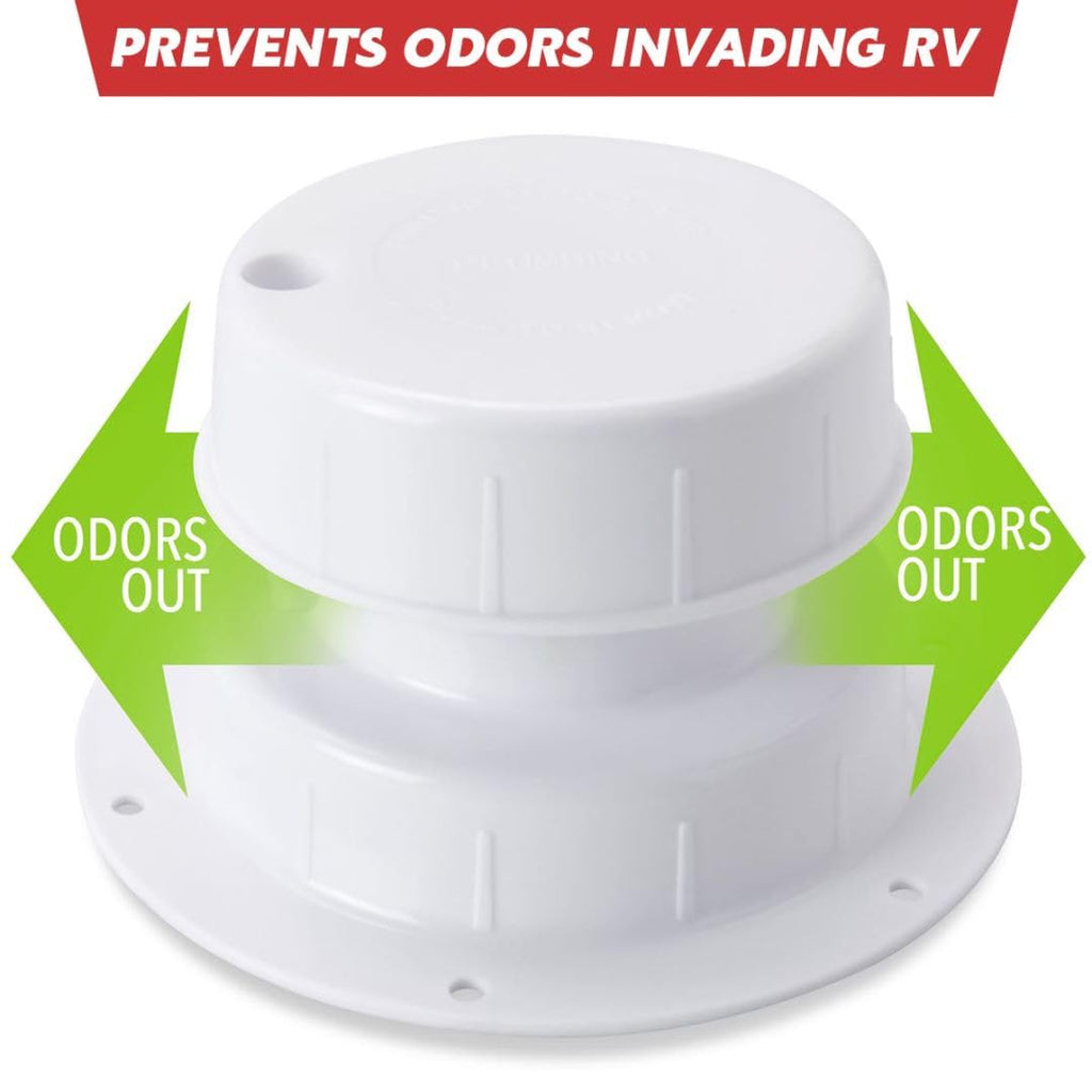 RV Plumbing Vent Caps 2 Pcs White Plastic D670