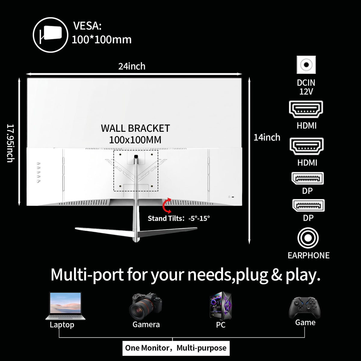27 inch White Curved Gaming Monitor P633