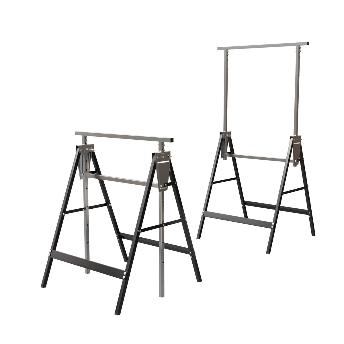 Heavy Duty Steel Sawhorse Brackets 2 Pack Adjustable Folding 330 lbs Capacity V375570