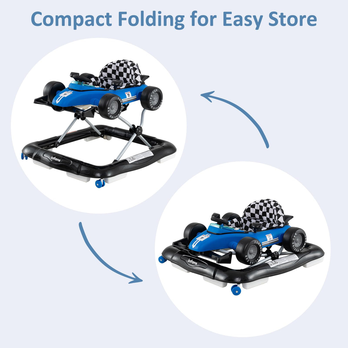4 in 1 Foldable Baby Walker with Adjustable Height T425