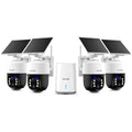 4K Solar Security Cameras Wireless Outdoor System 4-Cam Kit D1880