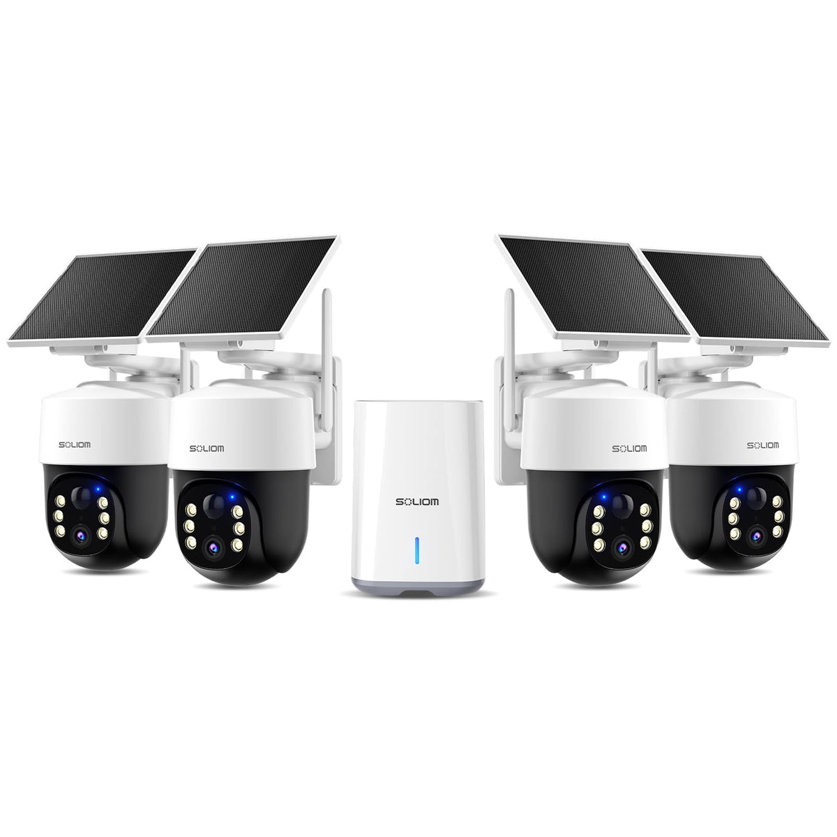 4K Solar Security Cameras Wireless Outdoor System 4-Cam Kit D1880