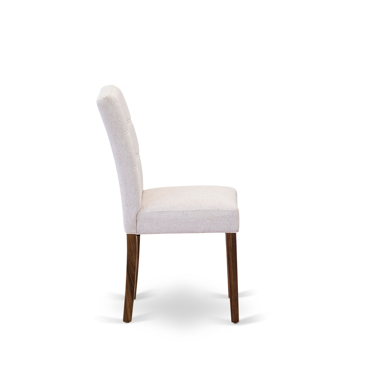 5 Piece Mid Century Dining Table Set with 4 Beige Fabric Chairs R984679
