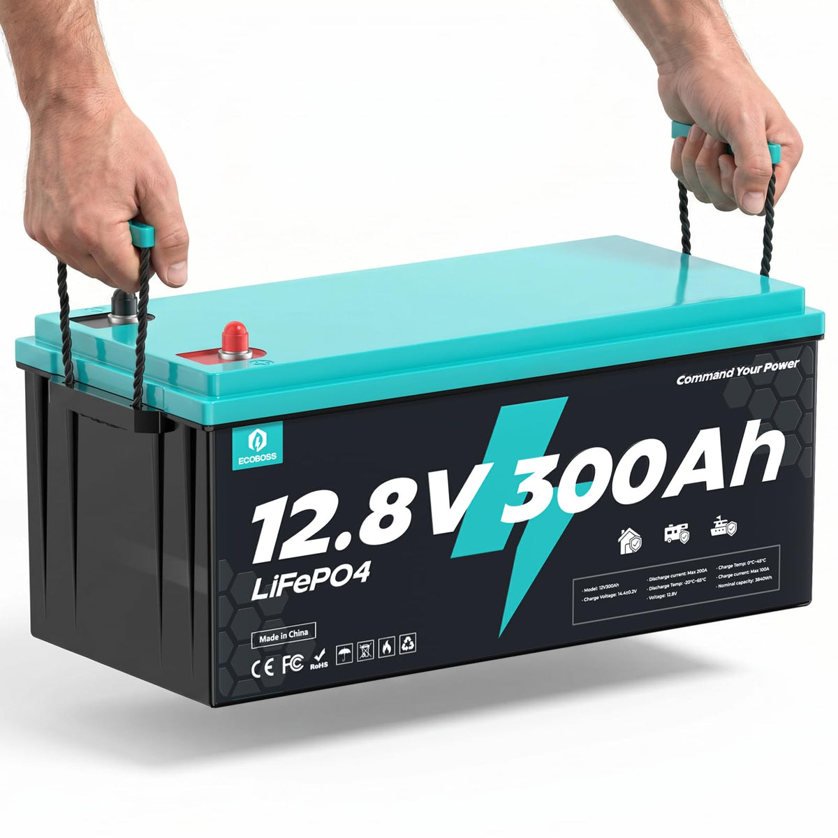 12V 300Ah LiFePO4 Deep Cycle Lithium Battery I172