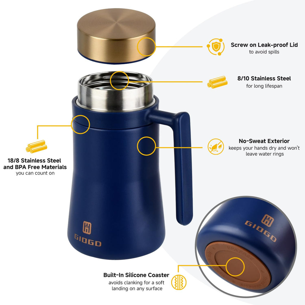 16 oz Insulated Coffee Mug with Handle G392061