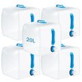 5 Pcs 5.3 Gallon Collapsible Water Container with Spigot E6093