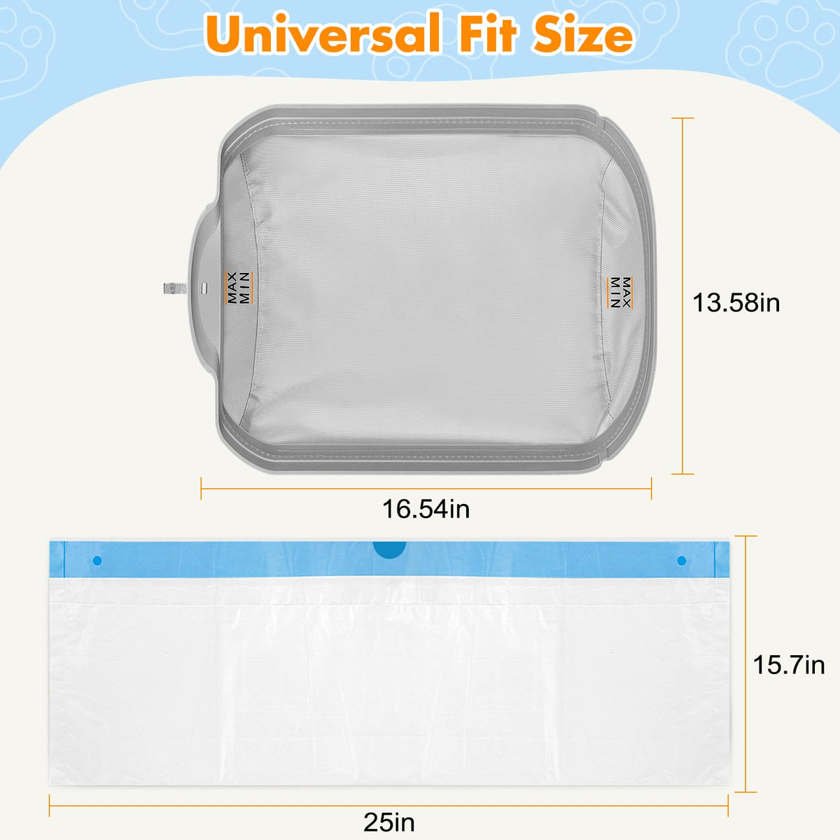 2 Pack Self Cleaning Litter Box Pads with 30 Liners C56819