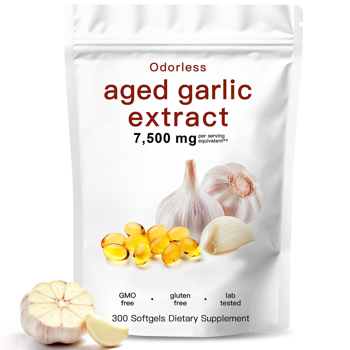 Odorless Organic Aged Garlic Extract Capsules P20067