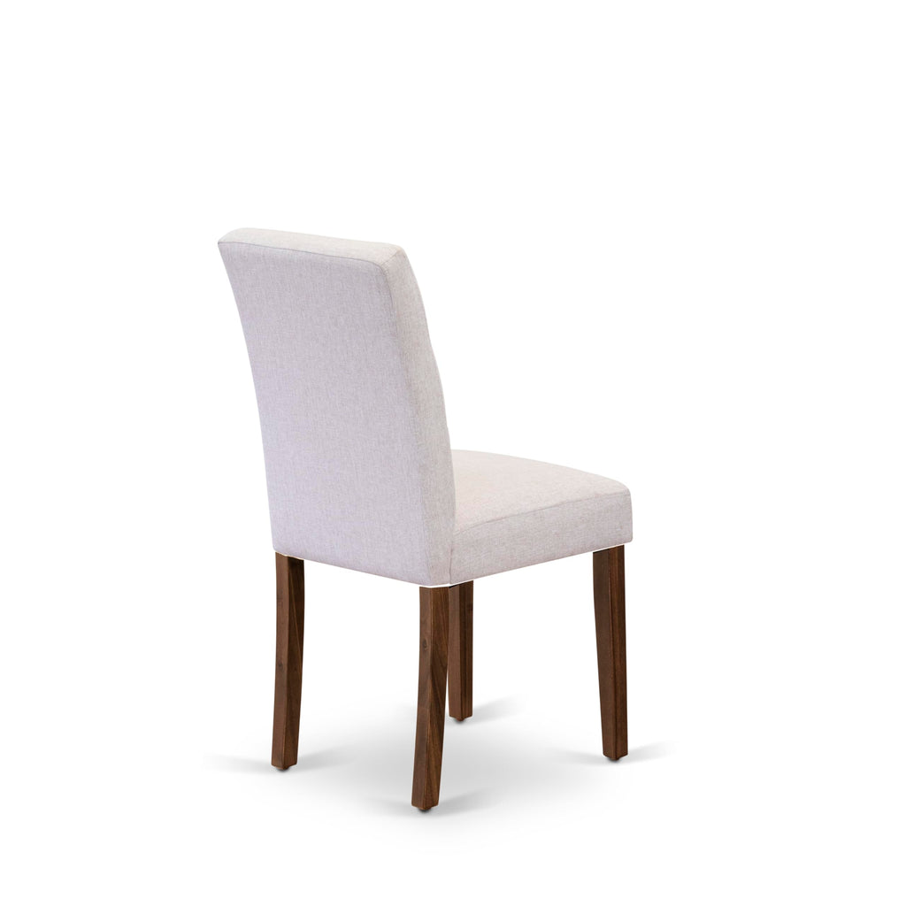 5 Piece Mid Century Dining Table Set with 4 Beige Fabric Chairs R984679