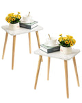Set of 2 Small Side Table with Wood Legs K144470