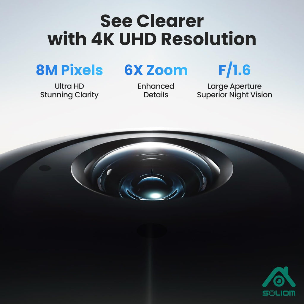 4K Solar Security Cameras Wireless Outdoor System 4-Cam Kit D1880