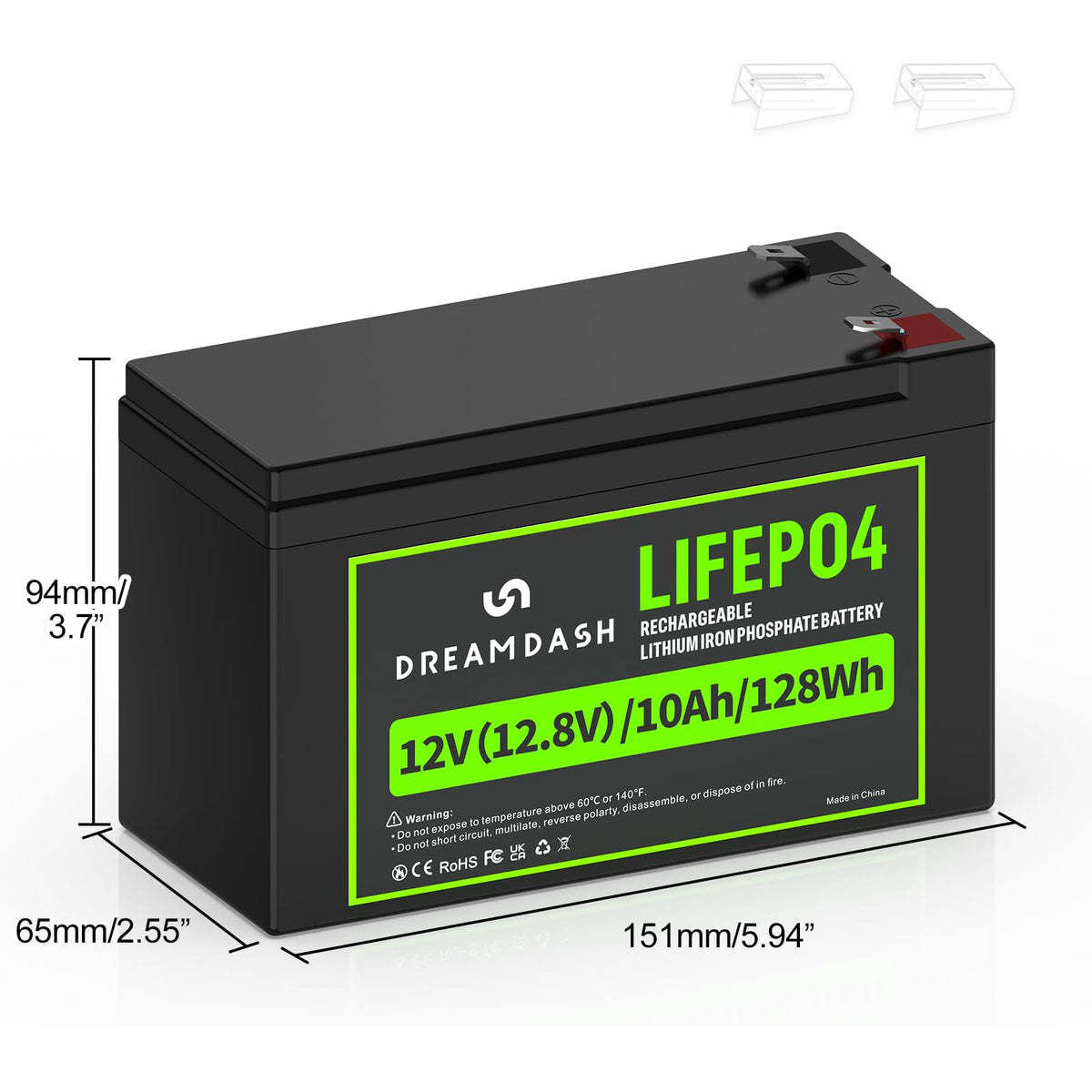 12V 10Ah LiFePO4 Lithium Battery F119592