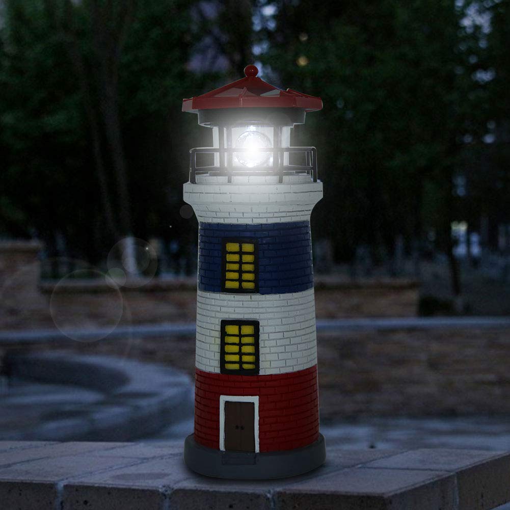 Solar Lighthouse Statue Outdoor Light T9548