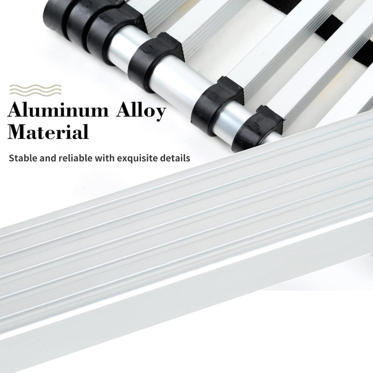 Aluminum Telescopic Extension Ladder 8.5ft-20.3ft Non-Slip W80860