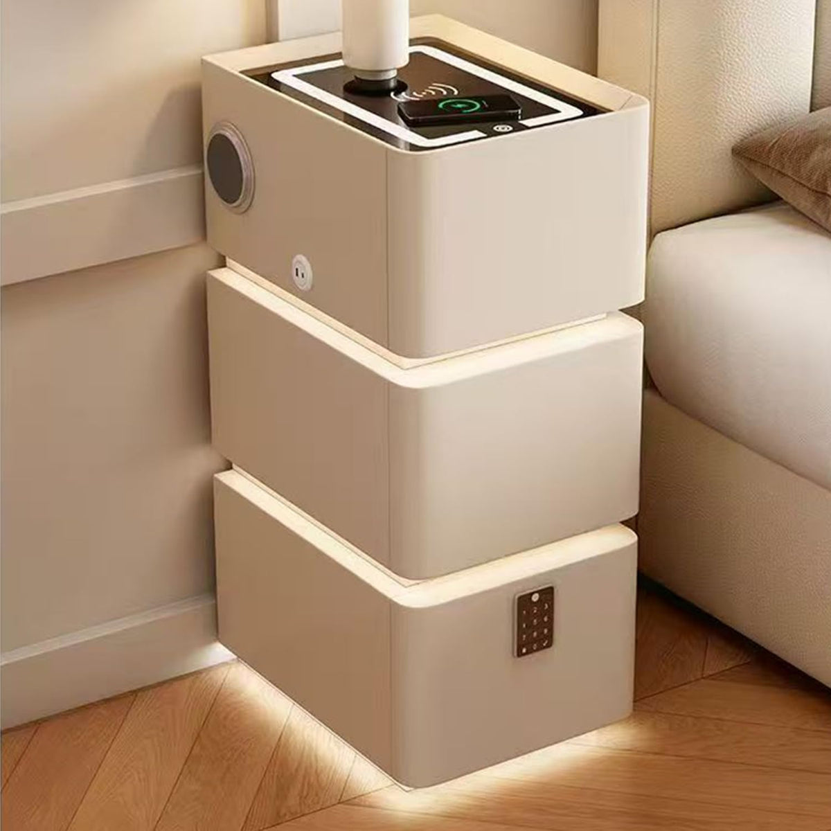 Narrow Nightstand with 3 Drawers C88255
