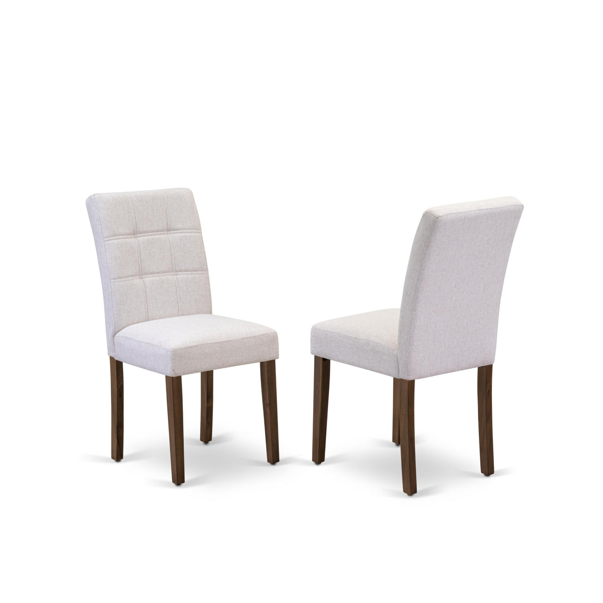 5 Piece Mid Century Dining Table Set with 4 Beige Fabric Chairs R984679