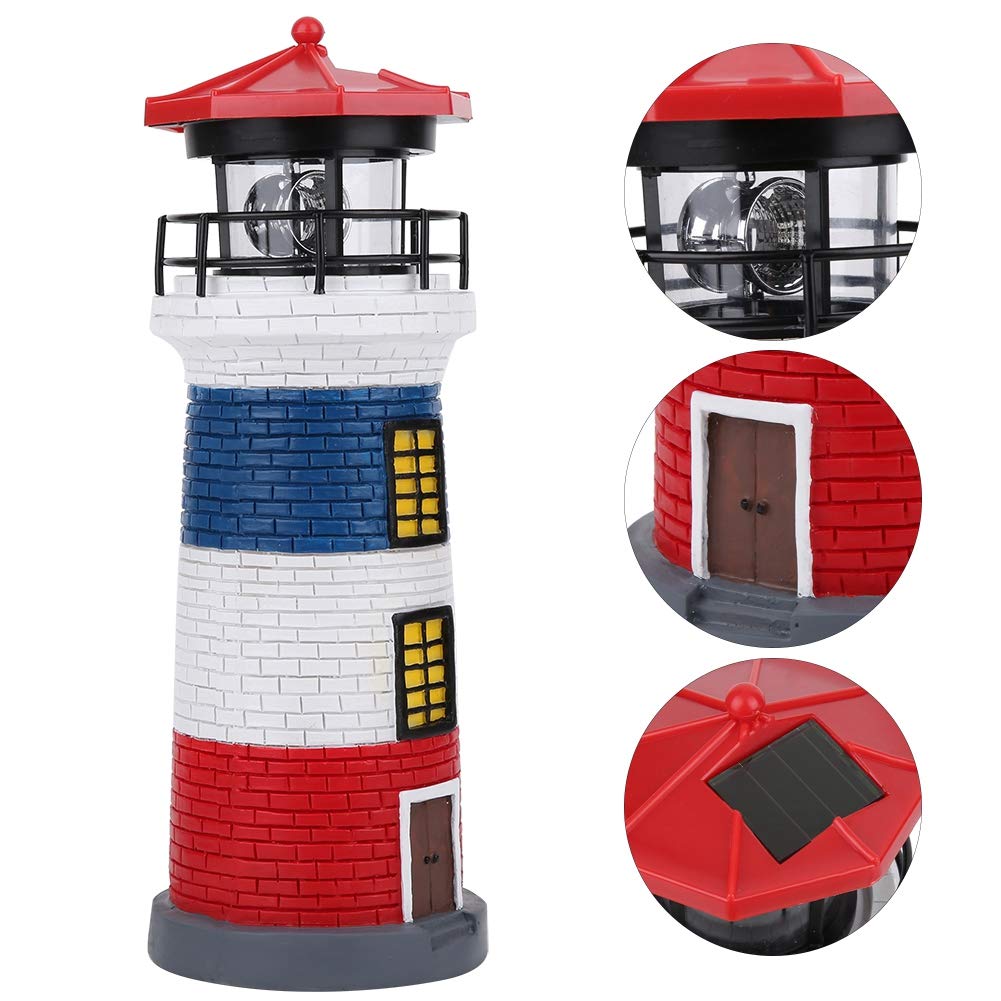 Solar Lighthouse Statue Outdoor Light T9548