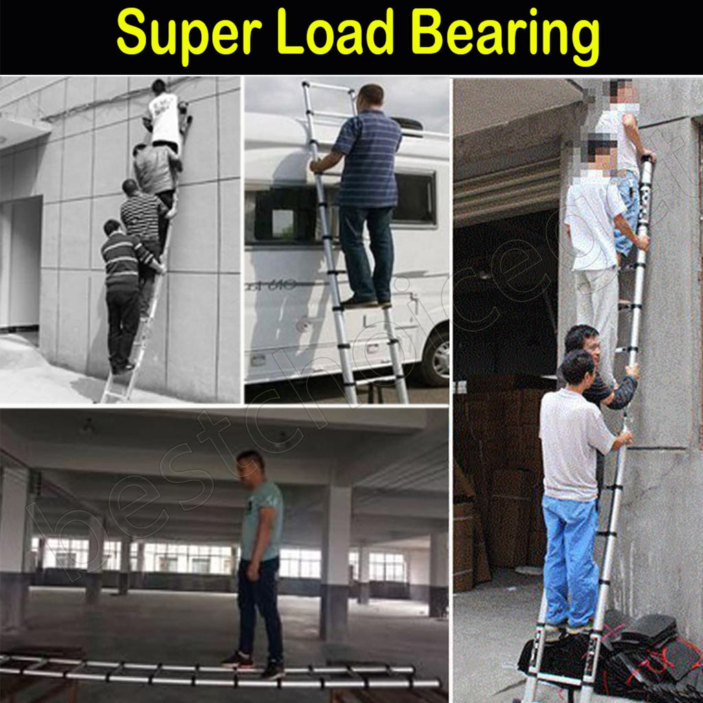 Aluminum Telescopic Extension Ladder 8.5ft-20.3ft Non-Slip W80860