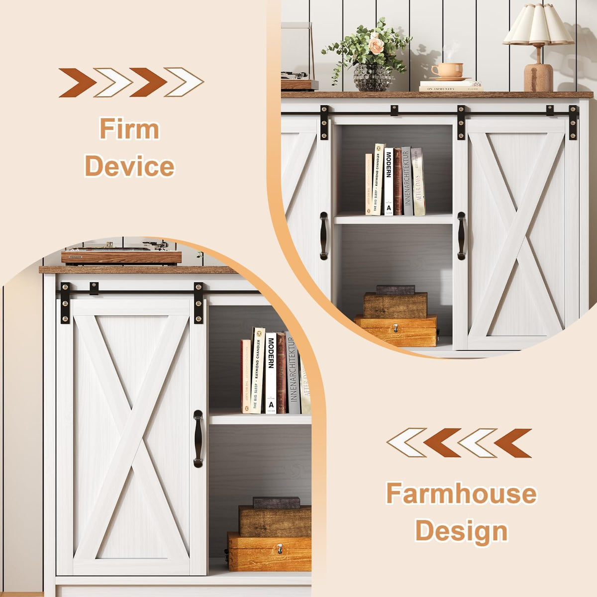 White 42 Inch Coffee Bar Cabinet V97111