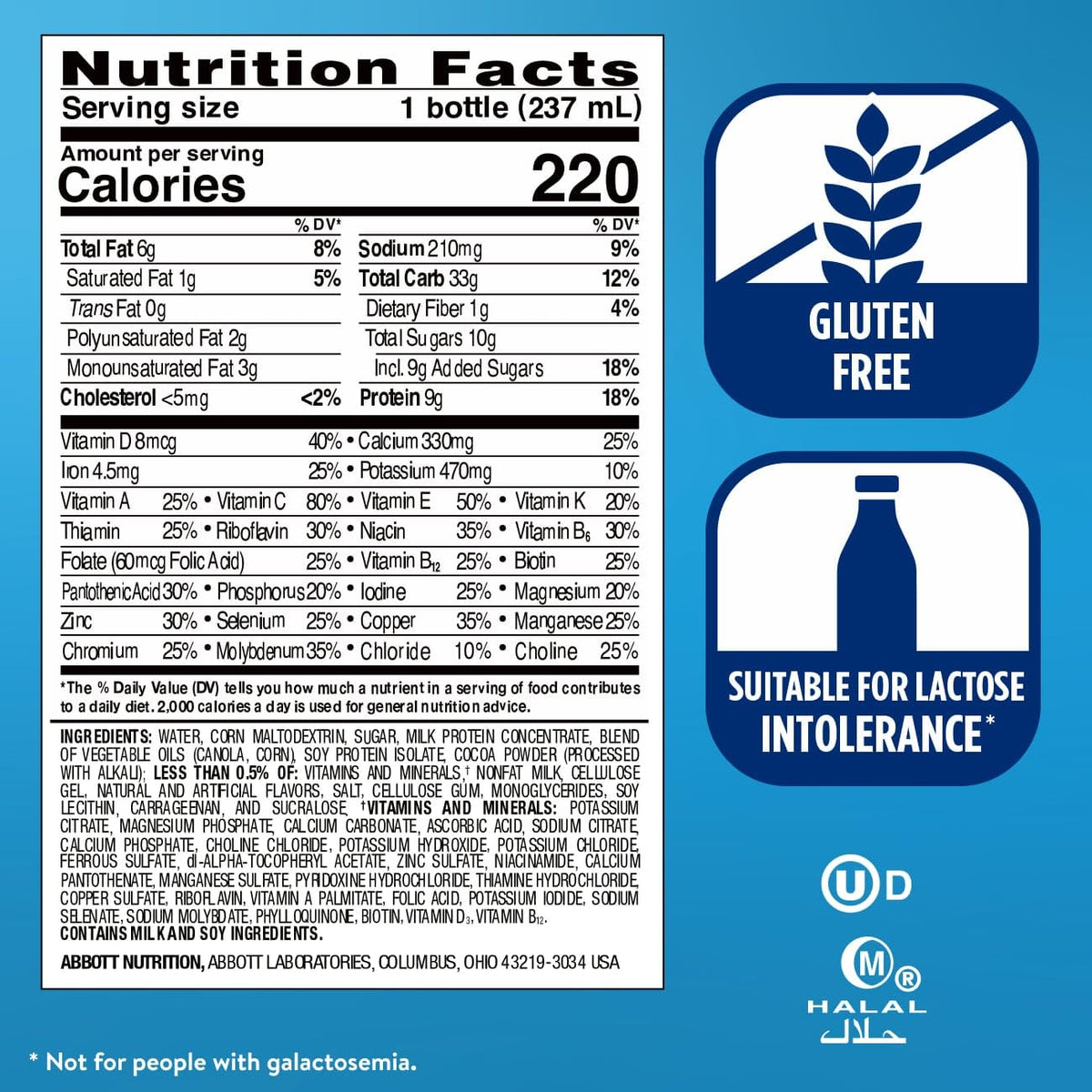Milk Chocolate Nutrition Shake 8 fl oz 16 Pack W799943