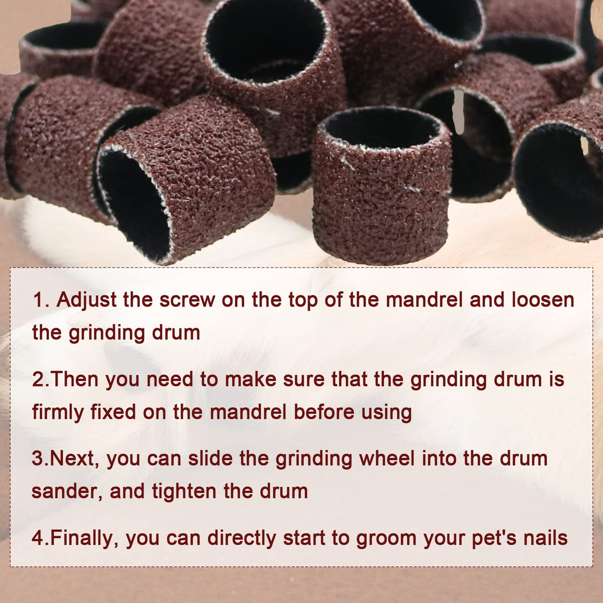 26 Pack Nail Grinder Replacement Kit Sanding Drum Set A879075