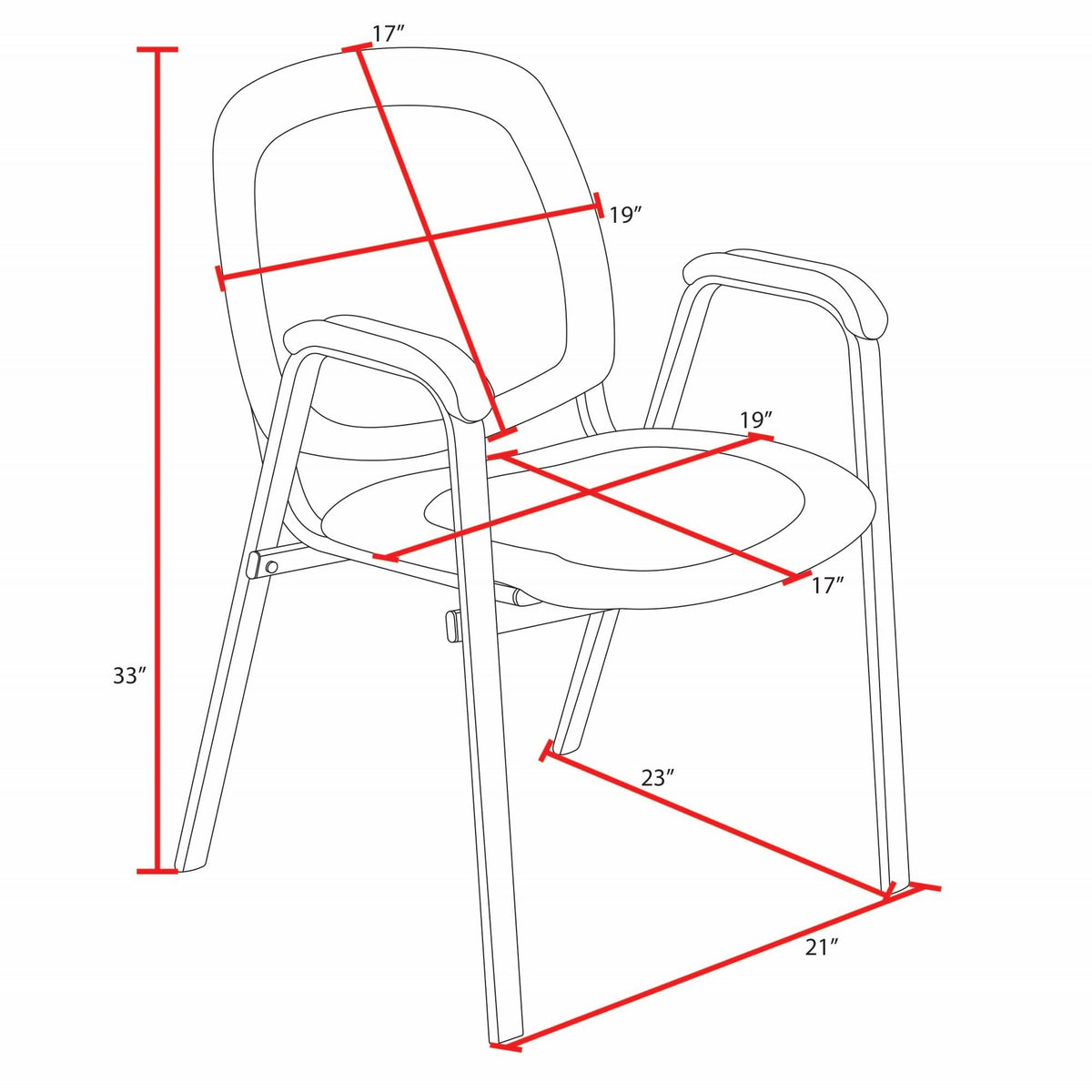 Vinyl Stacking Chair with Arms K922