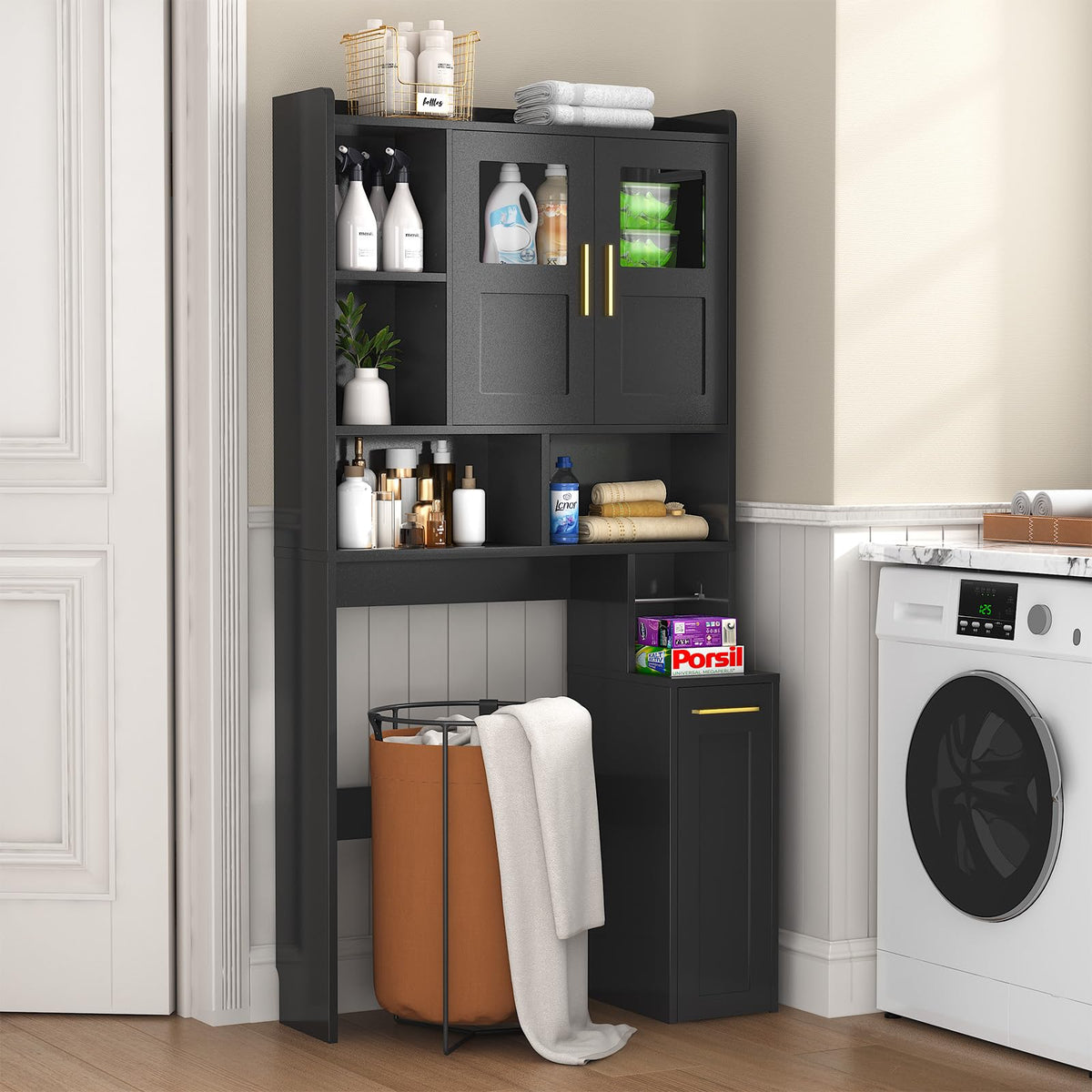 Over The Toilet Storage Cabinet with Acrylic Doors N45319