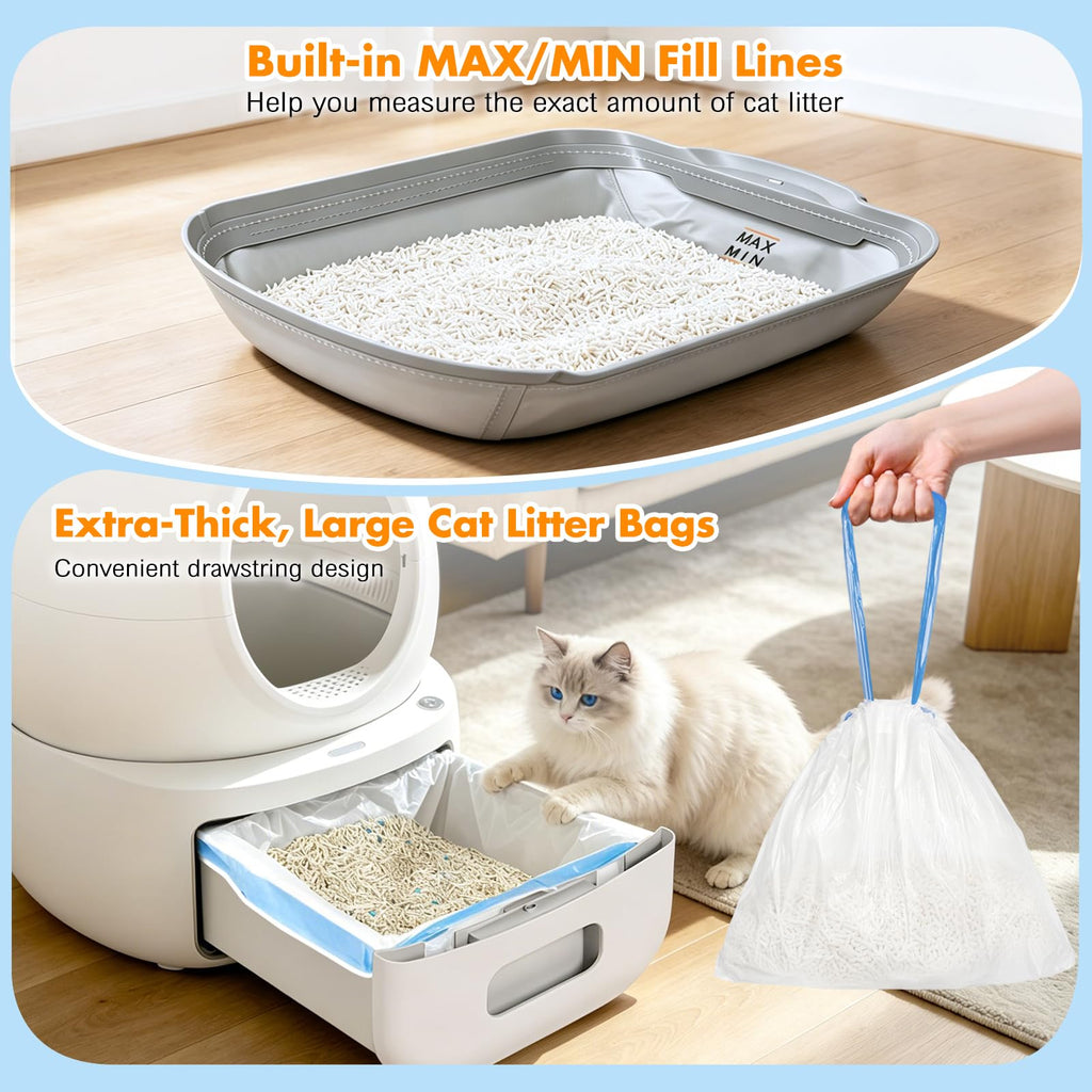2 Pack Self Cleaning Litter Box Pads with 30 Liners C56819