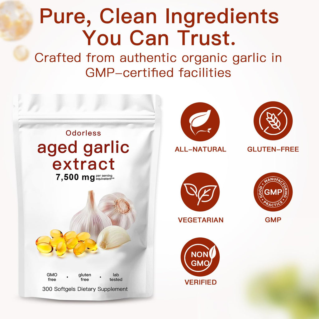 Odorless Organic Aged Garlic Extract Capsules P20067