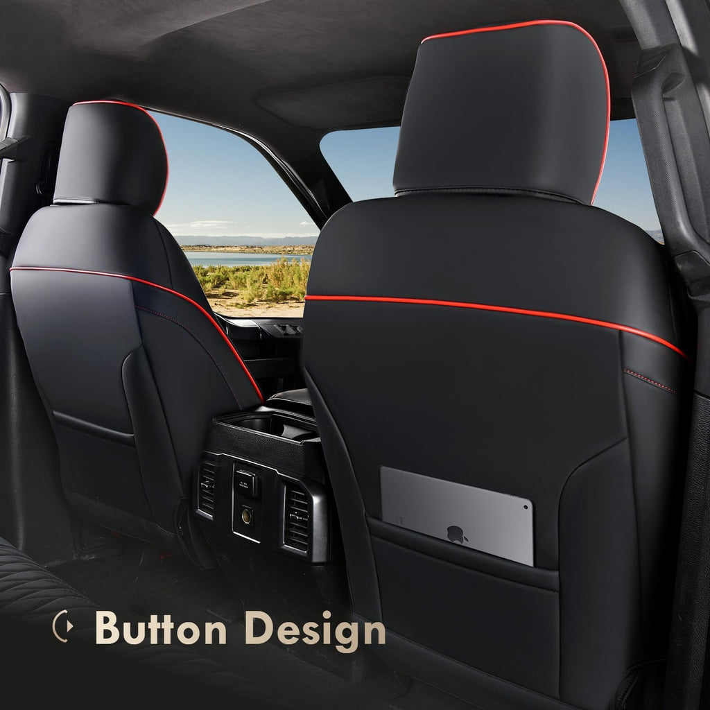 Leather Seat Covers Full Set Waterproof Custom Fit A82967
