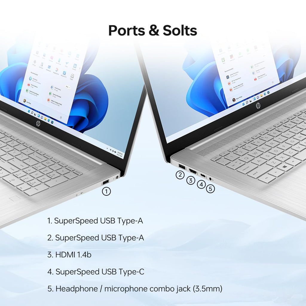 17.3" HD+ Touchscreen Laptop, Intel Core i5, 16GB RAM, 1TB SSD, Silver C8683