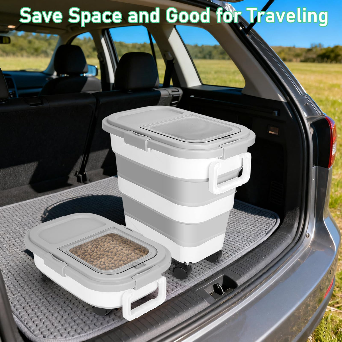 30LB Dog Food Storage Container with Wheels K98803