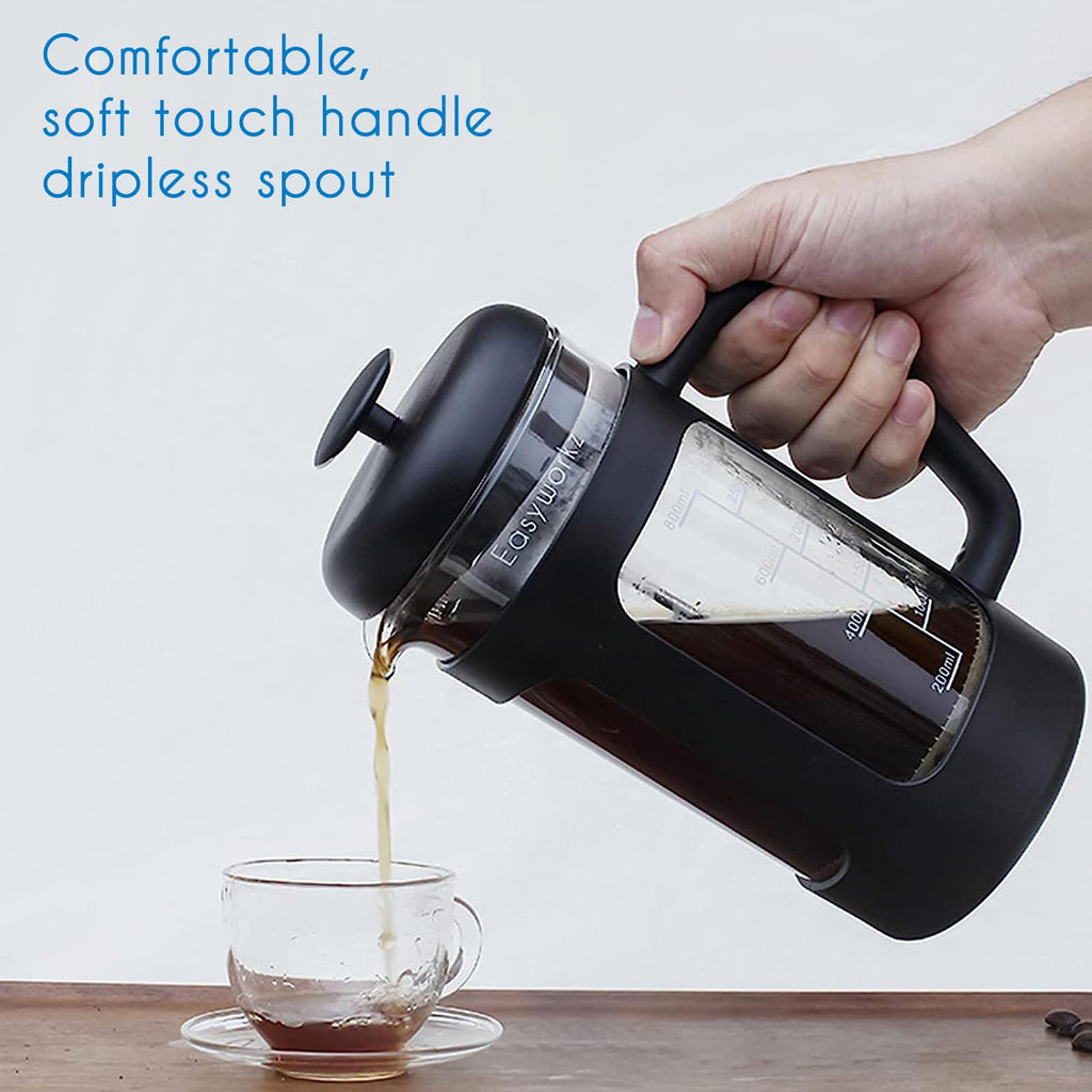 34 oz French Press and Manual Coffee Grinder with Canister H18660