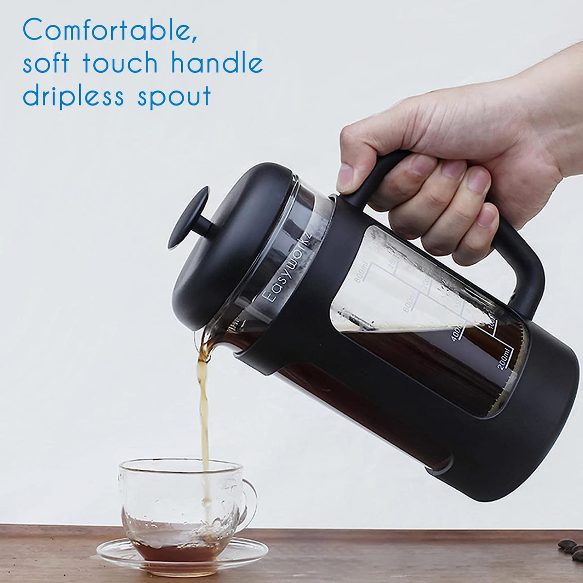 34 oz French Press and Manual Coffee Grinder with Canister H18660
