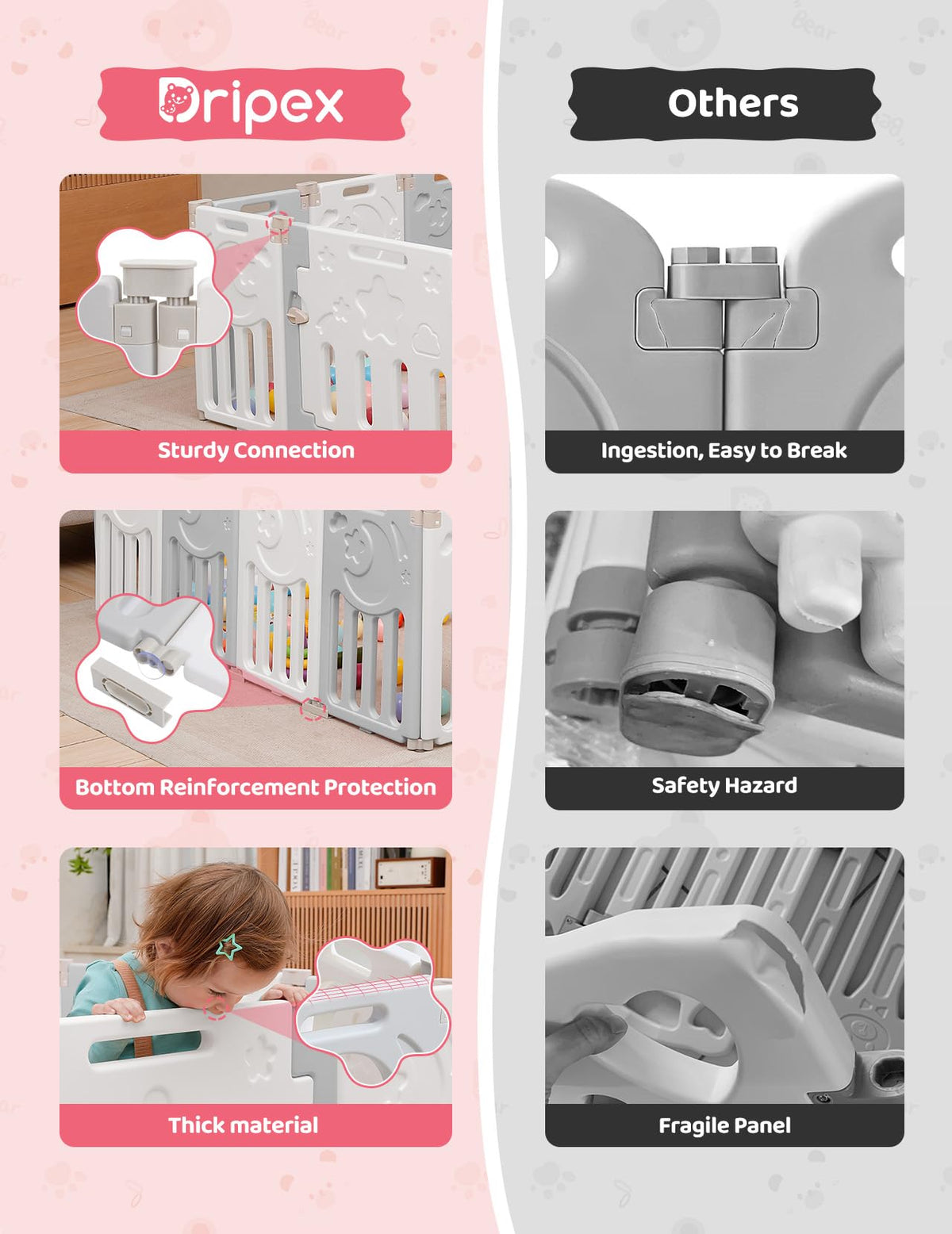 Foldable 14-Panel Baby Playpen O725731