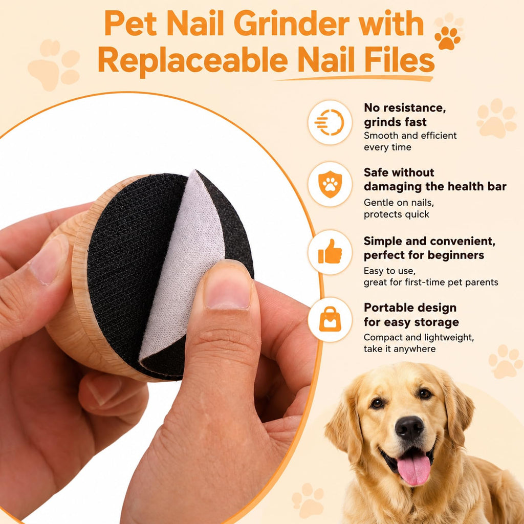 Dog Nail File with 6 Pcs Filing Disc J402