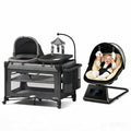7 in 1 Pack and Play with Bassinet and Changing Station, Portable Electric Baby Swing B6838