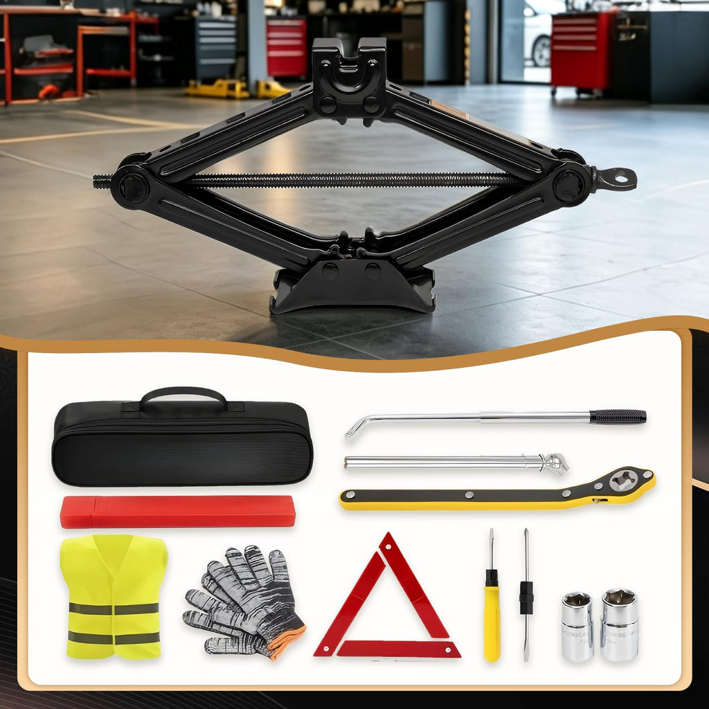3-Ton Scissor Jack Kit with Ratchet Wrench O438175